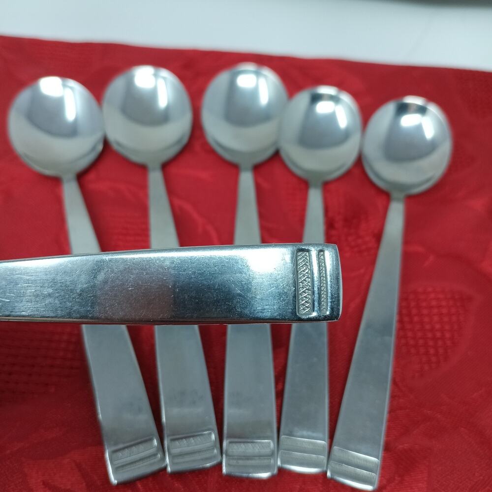 6X Spoons Dansk BISTRO Stainless Steel 18/10 Flatware 4 Soup 2 Teaspoons